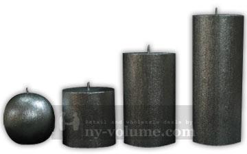 Hand Painted Wax Candle, Color : Silver