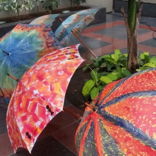 Printed Hand Painted Umbrella, Size : 25-35cm