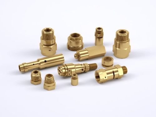 Brass Pneumatic Spare Parts, Color : Golden