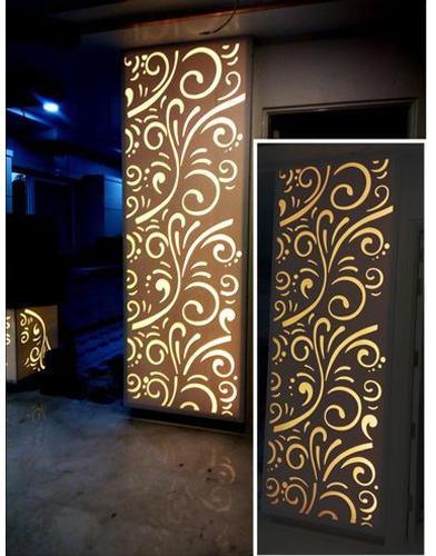 Iron Corian Backlit Wall Panel