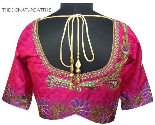 Polyester Heavy Work Blouse, Technics : Embroidered