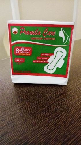 Pramila Sanitary Napkin 240 Mm Cotton, Style : Disposable