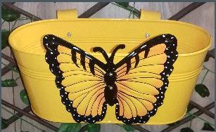 Butterfly Planter, For Hotel Garden, Home Garden, Etc., Color : Yellow, Red