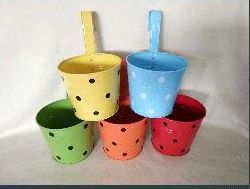 Polka Dot Planter, Color : Yellow, Blue, Red, Etc.