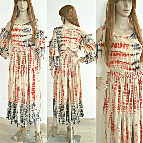 Cotton Fabric Printed COLD SOLDIER SLEEVES GOWN, Size : Small, Medium, Large