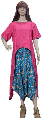 HAREM PANTS WITH U-CUT KURTA, Style : MODERN