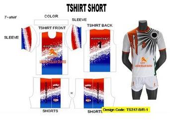 Printed Round Neck 165 Gms 100% Polyester Sports T-Shirt and Shorts, Gender : Men