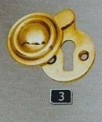 Brass Vic Covered Door Keyhole