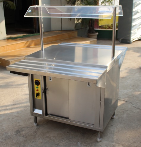 Stainless Steel Hot Case Counter, For Commercial, Feature : Long Lasting Shine