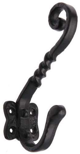 Metal Hat & Coat Hooks, Color : Black