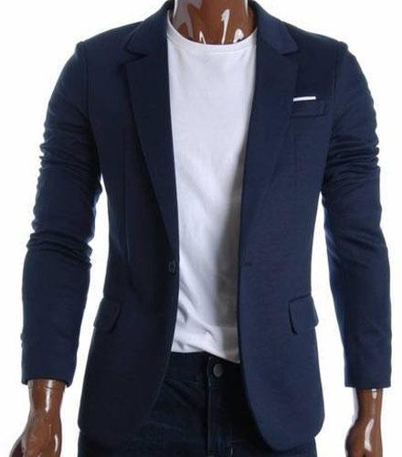 Plain Cotton Fabric Mens Blazers, Age Group : Adults