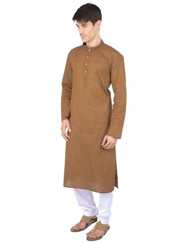 Plain Cotton Mens Kurta, Size : Large, Small, Medium