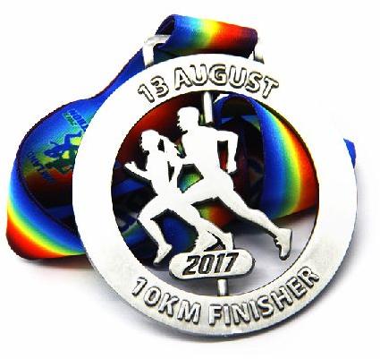Custom Circular Feature Rotating Marathon Medal