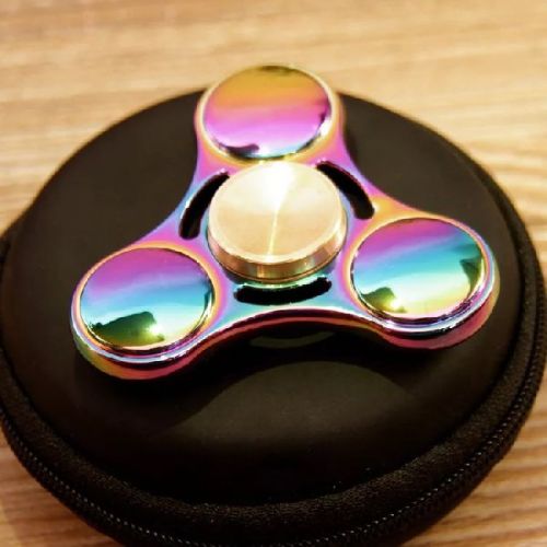 Newest Hand Spinner, Metal Rainbow Triangle Fidget Spinner