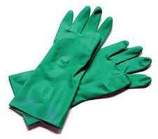 Nitrile Hand Gloves, Color : Green