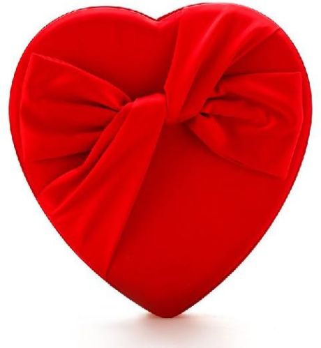 Velvet Heart Shape Chocolate Rigid Gift Box
