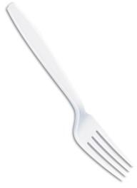 PLASTIC FORK WHITE