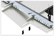 Non Polished Plain Metal Linear Strip Ceiling, Hardness : Hard