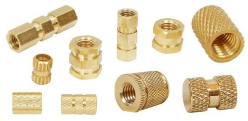 Brass Threaded Inserts, Color : Yellow