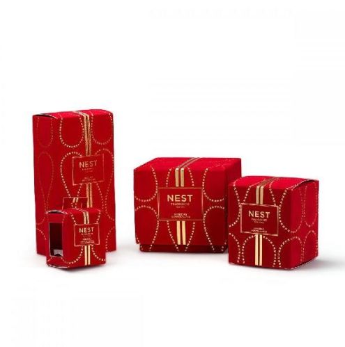 Lid In Velvet Fabric Gift Candle Box