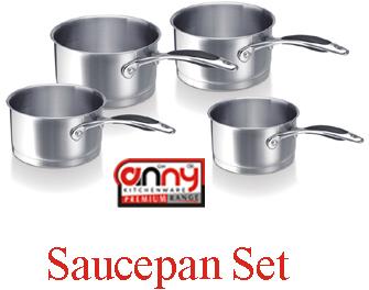 Polished Stainless Steel Sauce Pan, For Kitchen, Style : Modern