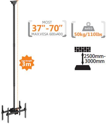 Flat Panel Ceiling Mounts