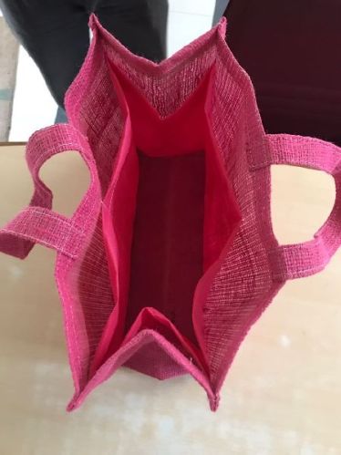 Jute Canvas Bag, Color : Pink