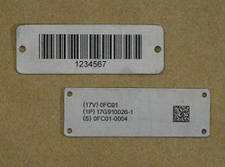 Aluminum Bar Code Labels