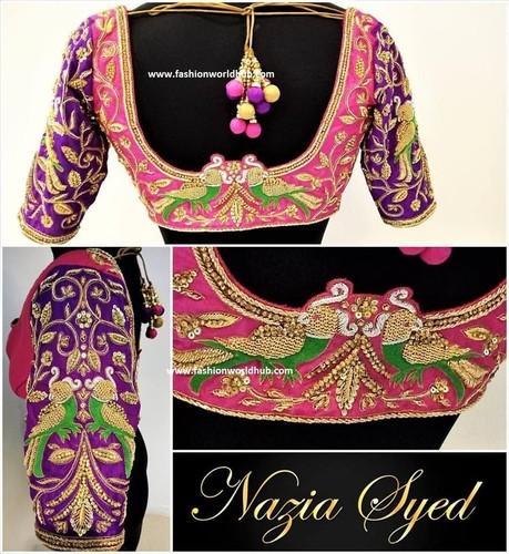 Designer Work Blouse, Pattern : Digital Printed, Embroidered, Plain, Printed