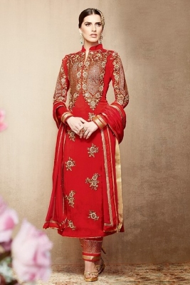 RED WEDDING CHURIDAR SUIT