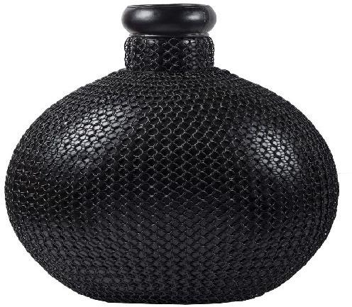 Black Iron Cast Vase, Length : 16'