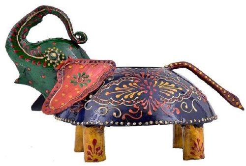 Colorful Iron Metal Elephant Statue