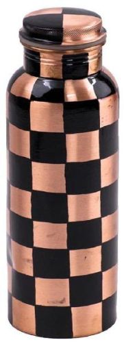 Dual Shade Checks Pattern Copper Bottle