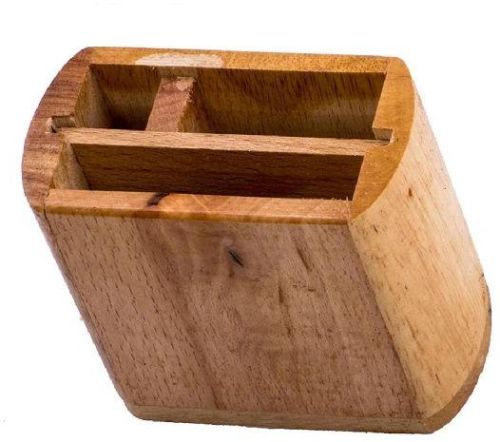 Multi Utility Wooden Pen Stand