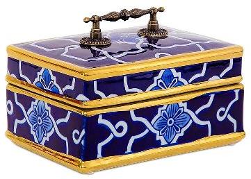BLUE GOLD STORAGE BOX