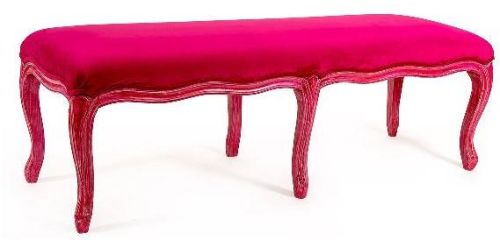 FUCHSIA WOODEN BENCH