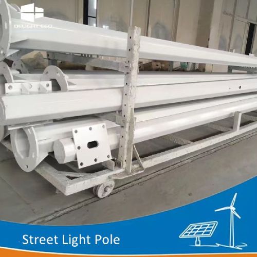 DELIGHT Polygonal 6M Steel Material Electric Pole