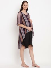 Maternity Midi Dress, Color : Black