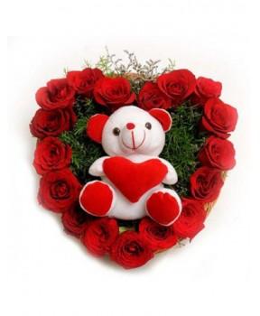 Roses With Soft Teddy