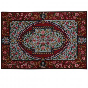 Najeeb Wool Embroidered Traditional Handmade Rug, Feature : Soft Texture