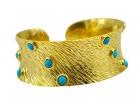 Plated Copper Turquoise Bangle