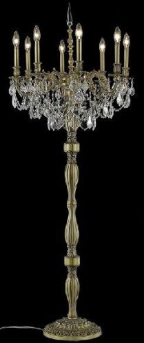 Wedding Decorative Floor Lamp 8 Lights Crystal Stand Light