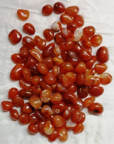 Carnelian Tumbled Polished Gemstone, Gemstone Size : 10mm Upto 25 Mm