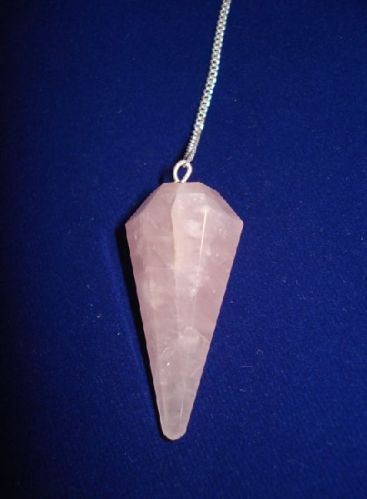 Gemstone Rose Quartz Pendulum For Party Wear