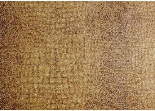 Yellow Leather Upholstery Fabric, Pattern : Embossed