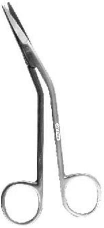 Foman Angular Scissor, Color : Silver for Hospital Use