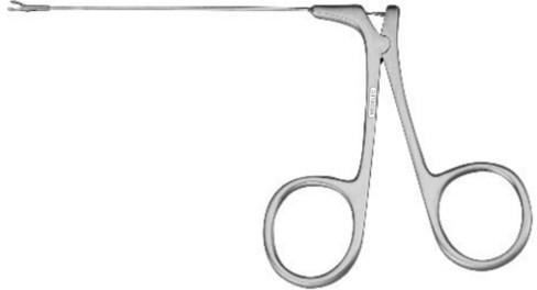 Stainless Steel Micro Aural Cup Forceps, Color : Silver