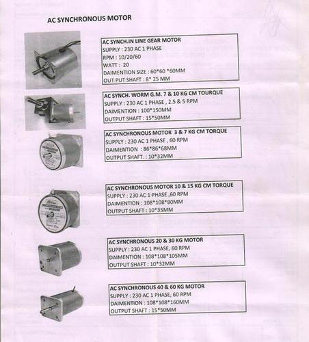 SEW AC SYCHORONOUS MOTORS