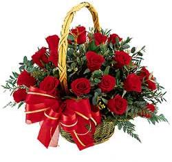 Red Roses Basket