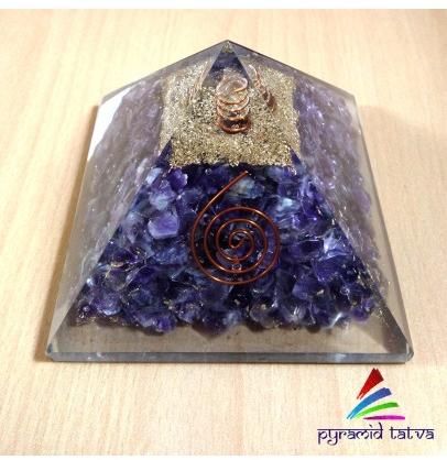 Amethyst Orgonite Pyramid, Size : 2 - 2.5 Inch